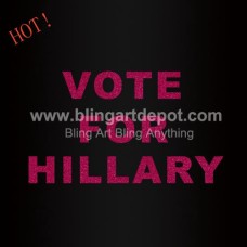 Vote For Hillary Iron On Transfers Glitter Vinyl